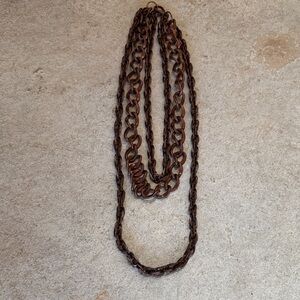 Long bronze Chain Necklace-good condition